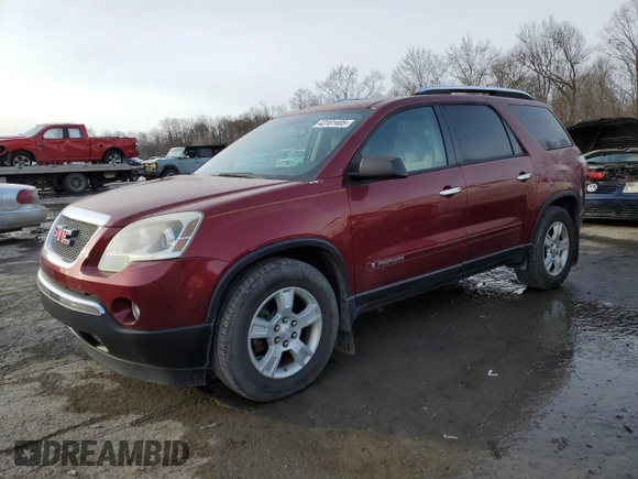 2008 GMC Acadia SLE1 with VIN 1GKEV13768J305714, listed as a Copart auction lot 43161405 with 75,704 mi miles and Salvage Title. Bid and sale history available at carsss.com. Image 1.