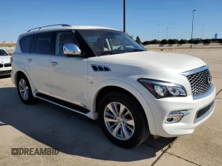 2016 Infiniti QX80 with VIN JN8AZ2ND6G9800359, listed as a Copart auction lot 76116384 with 155,209 mi miles and Salvage Title. Bid and sale history available at carsss.com. Image 4.