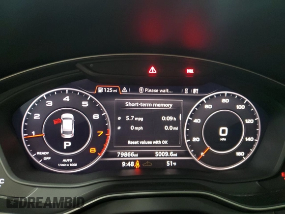 2019 Audi Q5 Premium Plus with VIN WA1BNAFY2K2035945, listed as a Copart auction lot 57507345 with 79,866 mi miles and Salvage title. Bid and sale history available at DreamBid. Image 9.