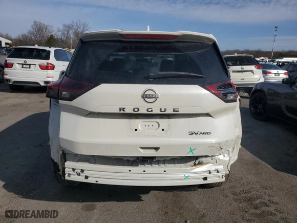 2022 Nissan Rogue SV with VIN 5N1BT3BB9NC714419, listed as a Copart auction lot 43451225 with 31,445 mi miles and Salvage Title. Bid and sale history available at carsss.com. Image 6.