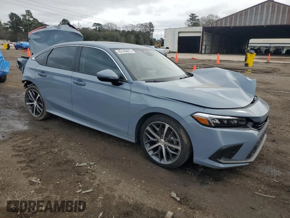 2023 Honda Civic Sedan Touring with VIN 2HGFE1F95PH313835, listed as a Copart auction lot 45145875 with 52,344 mi miles and Salvage Title. Bid and sale history available at carsss.com. Image 4.