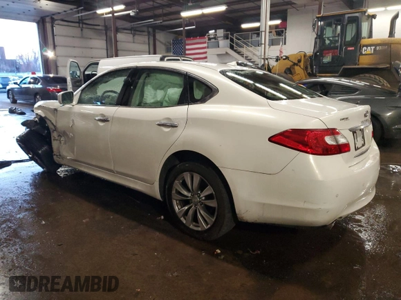 2013 Infiniti M37 with VIN JN1BY1AR0DM604816, listed as a Copart auction lot 85498034 with 126,807 mi miles and Salvage Title. Bid and sale history available at carsss.com. Image 2.
