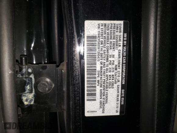 2006 Volvo XC90 2.5L Turbo with VIN YV4CY592061290473, listed as a Copart auction lot 85811134 with 158,339 mi miles and Salvage Title. Bid and sale history available at carsss.com. Image 12.