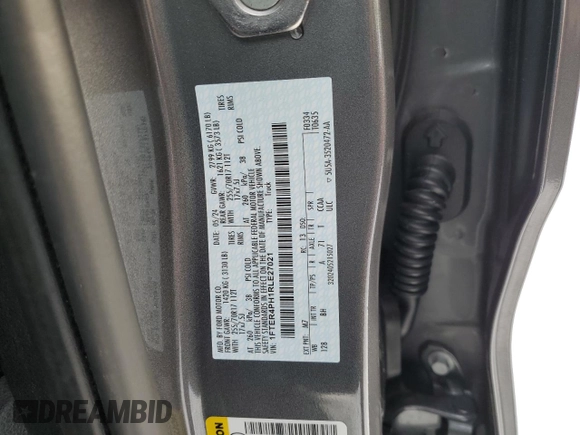 2024 Ford Ranger XL with VIN 1FTER4PH1RLE27021, listed as a Copart auction lot 43577965 with 7,685 mi miles and Salvage Title. Bid and sale history available at carsss.com. Image 12.