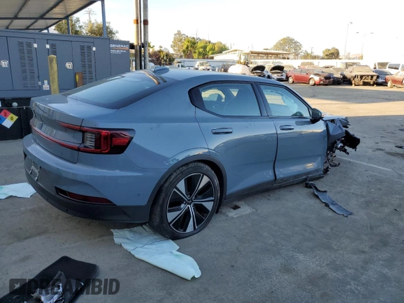 2023 Polestar 2 with VIN YSMED3KA0PL147904, listed as a Copart auction lot 74588974 with 40,199 mi miles and Salvage Title. Bid and sale history available at carsss.com. Image 3.