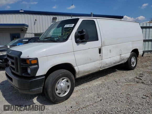 2008 Ford Econoline Cargo Commercial with VIN 1FTNE24W58DA77159, listed as a Copart auction lot 49174895 with Not Provided miles and Salvage Title. Bid and sale history available at DreamBid. Image 1.