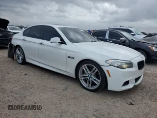 2013 BMW 5 Series 535i with VIN WBAFR7C50DC827773, listed as a Copart auction lot 47591385 with 132,510 mi miles and Salvage Title. Bid and sale history available at DreamBid. Image 4.