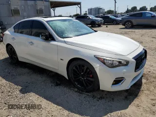 2020 Infiniti Q50 Luxe with VIN JN1EV7APXLM202372, listed as a Copart auction lot 65206765 with 45,788 mi miles and Salvage title. Bid and sale history available at DreamBid. Image 4.