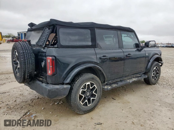2022 Ford Bronco with VIN 1FMDE5DH1NLB77321, listed as a Copart auction lot 51923395 with 27,016 mi miles and Salvage Title. Bid and sale history available at carsss.com. Image 3.