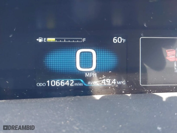 2021 Toyota Prius Prime LE with VIN JTDKAMFP4M3175051, listed as a IAAI auction lot 41856383 with 106,642 mi miles. Bid and sale history available at carsss.com. Image 7.