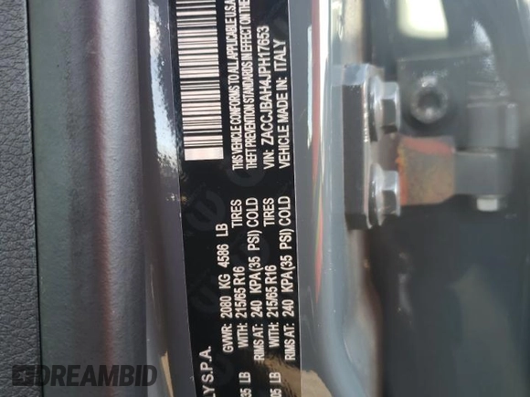 2018 Jeep Renegade Sport z VIN ZACCJBAH4JPH17653, wystawiony jako Copart lot #70903603 z przebiegiem 61 157 mil mil oraz . Historia ofert i sprzedaży dostępna na DreamBid. Obrazek 12.