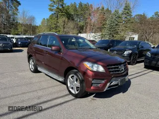 2015 Mercedes-Benz M 350 with VIN 4JGDA5JB4FA543183, listed as a Copart auction lot 55183985 with 99,957 mi miles and Clean Title. Bid and sale history available at DreamBid. Image 2.
