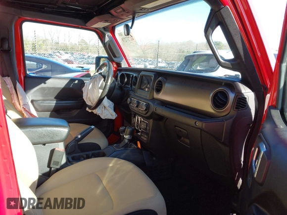 2020 Jeep Gladiator Sport S with VIN 1C6HJTAG3LL108524, listed as a IAAI auction lot 41737270 with 76,545 mi miles. Bid and sale history available at carsss.com. Image 5.