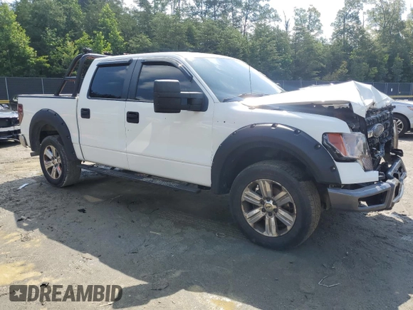2012 Ford F-150 XL with VIN 1FTFW1ET9CFD07167, listed as a Copart auction lot 58078515 with 235,200 mi miles and Salvage title. Bid and sale history available at DreamBid. Image 4.