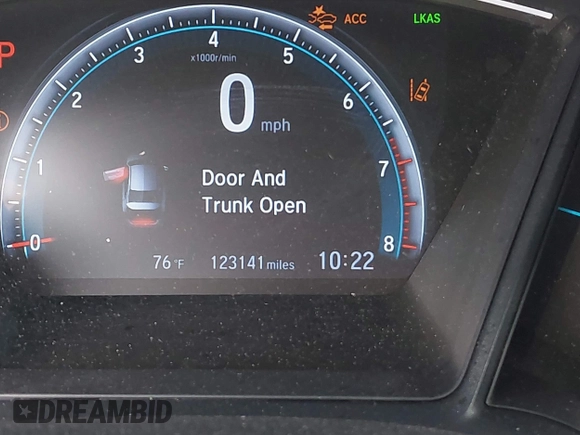 2019 Honda Civic LX with VIN 19XFC2F60KE043806, listed as a IAAI auction lot 41915894 with 123,141 mi miles and . Bid and sale history available at DreamBid. Image 16.
