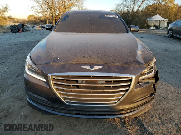2017 Genesis G80 Ultimate with VIN KMHGN4JFXHU180517, listed as a Copart auction lot 80108534 with 88,874 mi miles and Salvage Title. Bid and sale history available at DreamBid. Image 5.