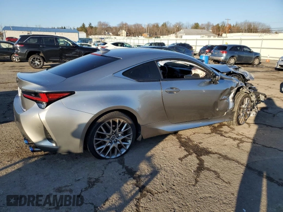 2021 Lexus RC with VIN JTHD85EC9M5006171, listed as a Copart auction lot 86593954 with 54,980 mi miles and Salvage Title. Bid and sale history available at carsss.com. Image 3.