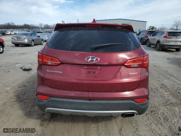 2015 Hyundai Santa Fe Sport with VIN 5XYZT3LB9FG259098, listed as a Copart auction lot 47095765 with 0 mi miles and Salvage Title. Bid and sale history available at carsss.com. Image 6.