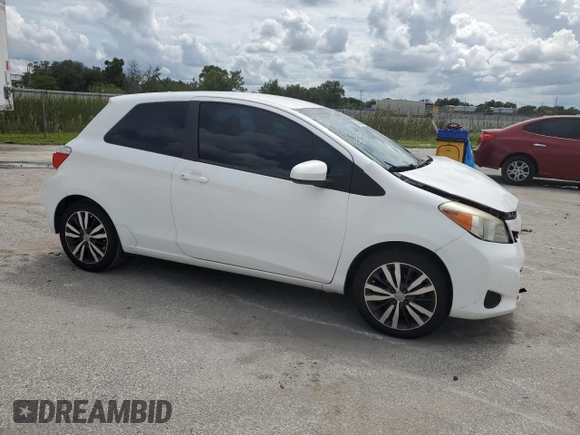 2014 Toyota Yaris L with VIN VNKJTUD37EA008192, listed as a Copart auction lot 70955594 with 129,486 mi miles and Salvage Title. Bid and sale history available at carsss.com. Image 4.
