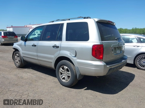 2005 Honda Pilot EX-L with VIN 5FNYF18595B009702, listed as a IAAI auction lot 42144308 with 163,363 mi miles. Bid and sale history available at carsss.com. Image 3.