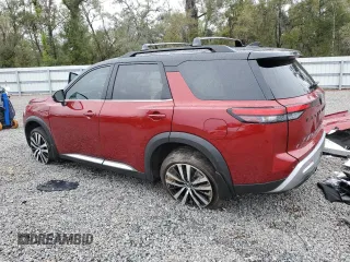 2024 Nissan Pathfinder Platinum with VIN 5N1DR3DH9RC210841, listed as a Copart auction lot 46792795 with 23,164 mi miles and Salvage title. Bid and sale history available at DreamBid. Image 2.
