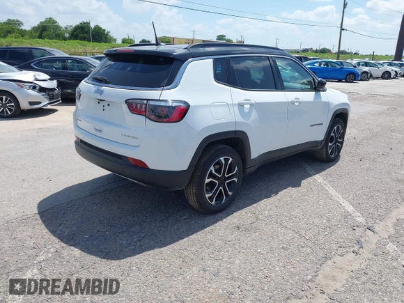 2023 Jeep Compass (RED) Edition with VIN 3C4NJDCN7PT566543, listed as a IAAI auction lot 42476972 with 45,439 mi miles and . Bid and sale history available at DreamBid. Image 4.