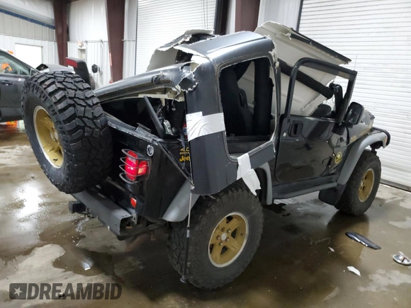 2006 Jeep Wrangler Sport z VIN 1J4FA49SX6P718734, wystawiony jako Copart lot #56516095 z przebiegiem 127 184 mil mil oraz Szkoda całkowita • Salvage title. Historia ofert i sprzedaży dostępna na DreamBid. Obrazek 3.