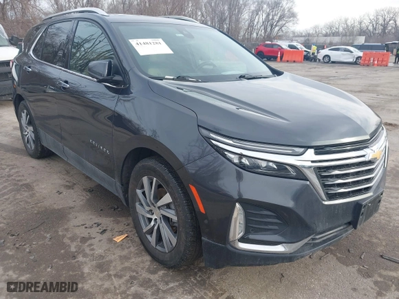 2022 Chevrolet Equinox Premier with VIN 3GNAXNEV3NS183774, listed as a IAAI auction lot 41481281 with 94,913 mi miles. Bid and sale history available at carsss.com. Image 1.