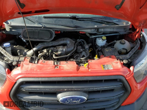 2020 Ford Transit Cargo with VIN 1FTBR2C87LKB51843, listed as a Copart auction lot 62791614 with 76,493 mi miles and Salvage Title. Bid and sale history available at carsss.com. Image 13.