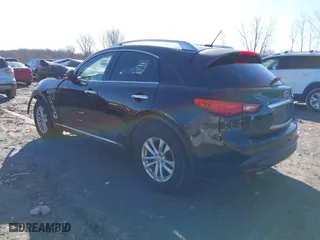 2017 Infiniti QX70 with VIN JN8CS1MW6HM410693, listed as a IAAI auction lot 41746466 with 1 mi miles. Bid and sale history available at carsss.com. Image 3.