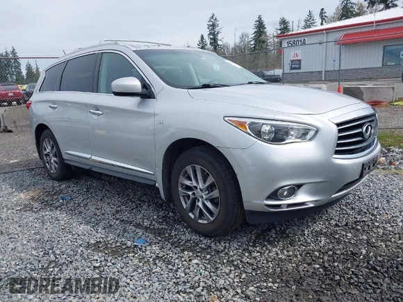 2014 Infiniti QX60 with VIN 5N1AL0MMXEC531216, listed as a IAAI auction lot 42003851 with 91,232 mi miles and . Bid and sale history available at DreamBid. Image 1.