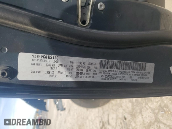 2018 Dodge Journey SXT с VIN 3C4PDDBGXJT296833, выставлен на аукционе Copart как лот 54136795 с пробегом 110 298 миль миль и Списание • Salvage title. История ставок и продаж доступна на DreamBid. Изображение 14.