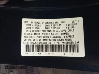 2016 Honda Accord Sport с VIN 1HGCR2F54GA209555, выставлен на аукционе IAAI как лот 41863092 с пробегом 219 154 миль миль и . История ставок и продаж доступна на DreamBid. Изображение 9.