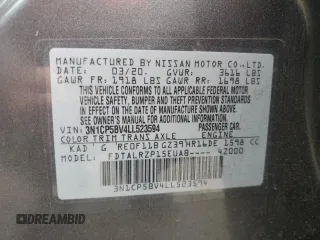 2020 Nissan Kicks S z VIN 3N1CP5BV4LL523594, wystawiony jako Copart lot #54453555 z przebiegiem 67 361 mil mil oraz Szkoda całkowita • Salvage title. Historia ofert i sprzedaży dostępna na DreamBid. Obrazek 14.