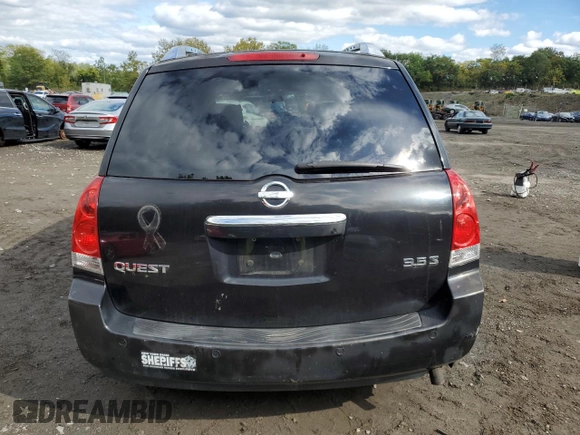 2007 Nissan Quest S with VIN 5N1BV28U37N120848, listed as a Copart auction lot 73304414 with 91,414 mi miles and Salvage Title. Bid and sale history available at carsss.com. Image 6.