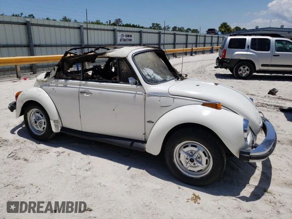 1979 Volkswagen Beetle with VIN 1592037911, listed as a Copart auction lot 57837324 with Not provided miles and Non repairable. Bid and sale history available at DreamBid. Image 4.