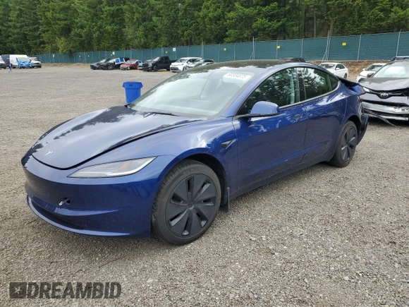 2025 Tesla Model 3 Long Range z VIN 5YJ3E1EA8SF931209, wystawiony jako Copart lot #60304875 z przebiegiem 9 123 mil mil oraz Szkoda całkowita • Salvage title. Historia ofert i sprzedaży dostępna na DreamBid. Obrazek 1.