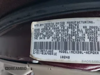 2003 Toyota Avalon XL with VIN 4T1BF28BX3U330679, listed as a IAAI auction lot 41758153 with 310,715 mi miles and . Bid and sale history available at DreamBid. Image 9.