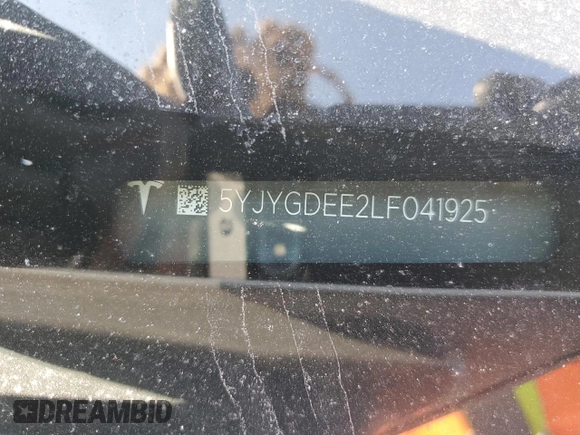 2020 Tesla Model Y Long Range with VIN 5YJYGDEE2LF041925, listed as a Copart auction lot 47092675 with 75,871 mi miles and Salvage Title. Bid and sale history available at DreamBid. Image 14.