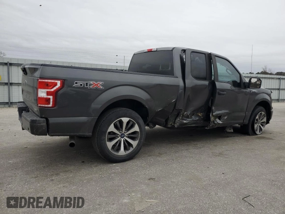 2019 Ford F-150 XL with VIN 1FTEX1CP9KKC18168, listed as a Copart auction lot 43907045 with 28,450 mi miles and Salvage title. Bid and sale history available at DreamBid. Image 3.