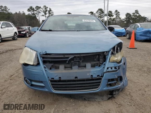 2007 Volkswagen Eos 2.0T with VIN WVWBA71F67V048150, listed as a Copart auction lot 47478245 with 123,640 mi miles and Salvage Title. Bid and sale history available at DreamBid. Image 5.