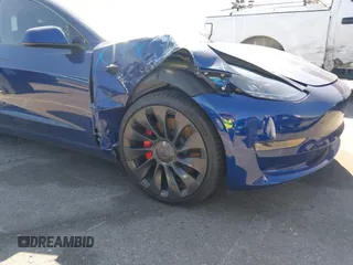 2022 Tesla Model 3 Performance with VIN 5YJ3E1EC5NF315764, listed as a IAAI auction lot 41760552 with 22,354 mi miles and . Bid and sale history available at carsss.com. Image 6.