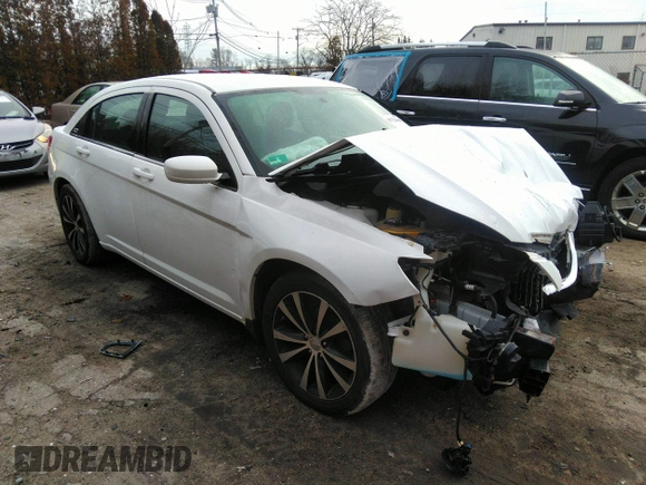 2013 Chrysler 200 Touring with VIN 1C3CCBBG0DN738176, listed as a IAAI auction lot 35724665 with 104,509 mi miles. Bid and sale history available at carsss.com. Image 1.