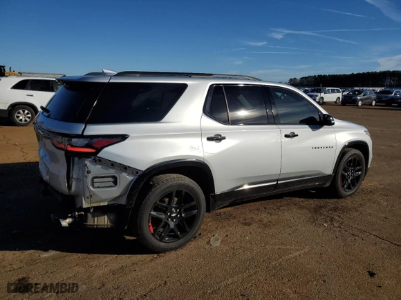 2018 Chevrolet Traverse Premier with VIN 1GNERKKW6JJ132241, listed as a Copart auction lot 87726645 with 112,925 mi miles and Salvage Title. Bid and sale history available at carsss.com. Image 3.
