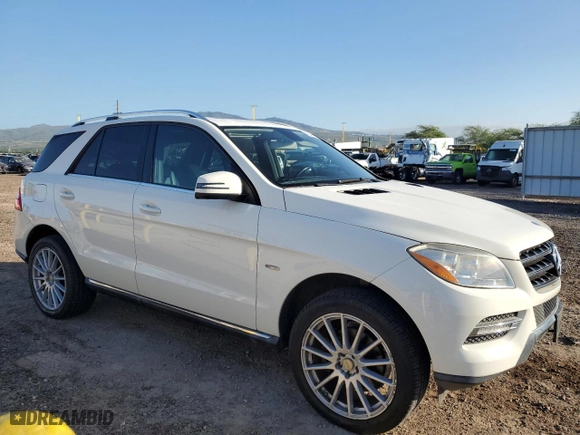 2012 Mercedes-Benz M-Class ML 350 with VIN 4JGDA5HB1CA005140, listed as a Copart auction lot 45345475 with 77,085 mi miles and Clean Title. Bid and sale history available at carsss.com. Image 4.