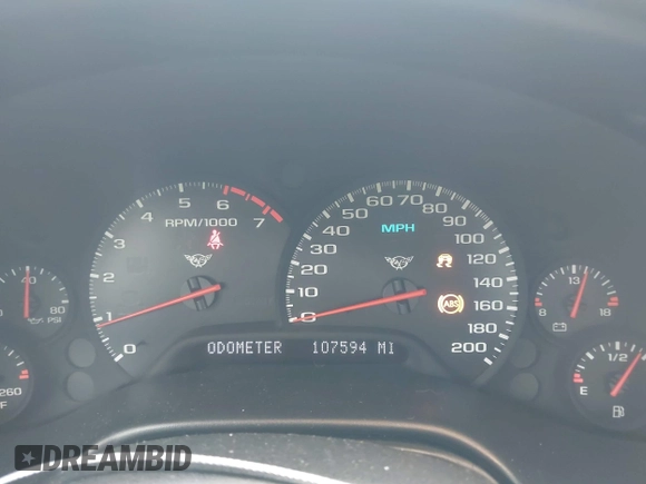 2004 Chevrolet Corvette with VIN 1G1YY22G345100922, listed as a IAAI auction lot 41726582 with 107,594 mi miles and . Bid and sale history available at DreamBid. Image 7.