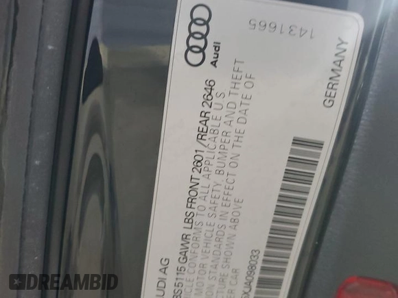 2018 Audi S5 Sportback Prestige z VIN WAUC4CF5XJA098033, wystawiony jako Copart lot #51013425 z przebiegiem 76 525 mil mil oraz Szkody całkowita. Historia ofert i sprzedaży dostępna na DreamBid. Obrazek 12.
