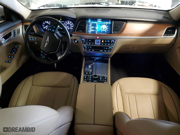 2019 Genesis G80 3.8L with VIN KMTFN4JE2KU302996, listed as a Copart auction lot 41514205 with 59,088 mi miles and Salvage Title. Bid and sale history available at carsss.com. Image 8.