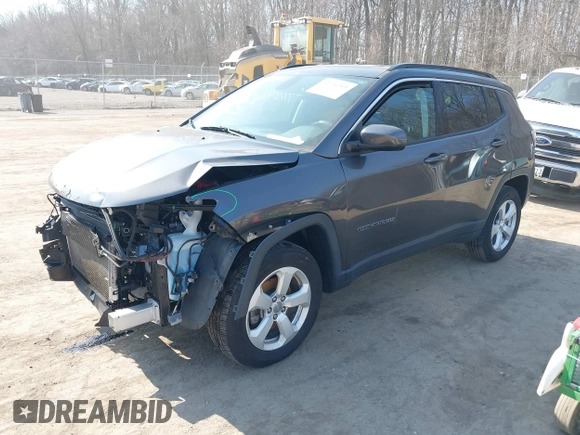 2019 Jeep Compass Latitude with VIN 3C4NJDBB2KT787029, listed as a IAAI auction lot 41704303 with 45,492 mi miles. Bid and sale history available at carsss.com. Image 18.