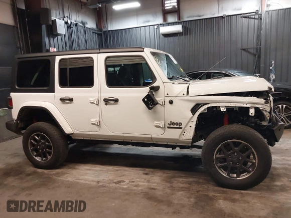 2021 Jeep Wrangler Unlimited Freedom with VIN 1C4HJXDNXMW681267, listed as a IAAI auction lot 42026181 with 40,143 mi miles and . Bid and sale history available at DreamBid. Image 13.